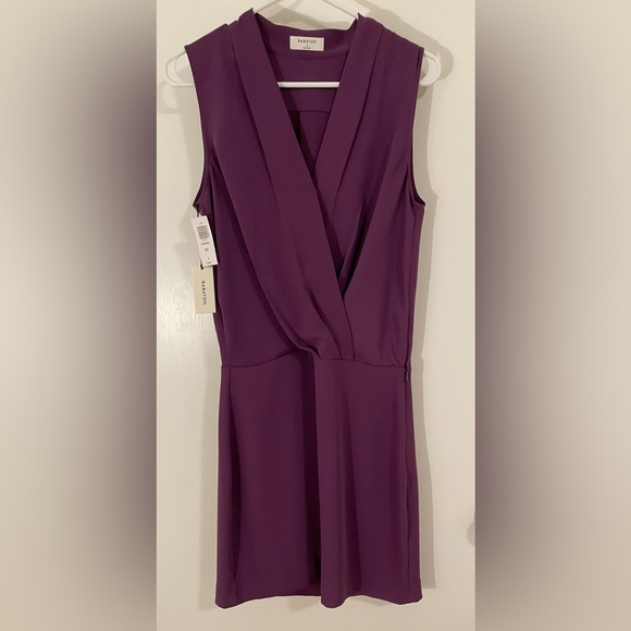 Aritzia💜 Babaton Phoenix Dress in Açaí LINED Skirt Faux-Wrap Top PERFECT NWT - Picture 9 of 16